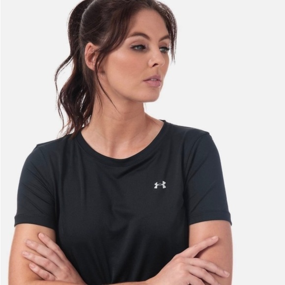 UNDER ARMOUR WOMEN HEATGEAR SHORT SLEEVE TRAINING TEE-PLUS SIZE-NWOT - Picture 3 of 8